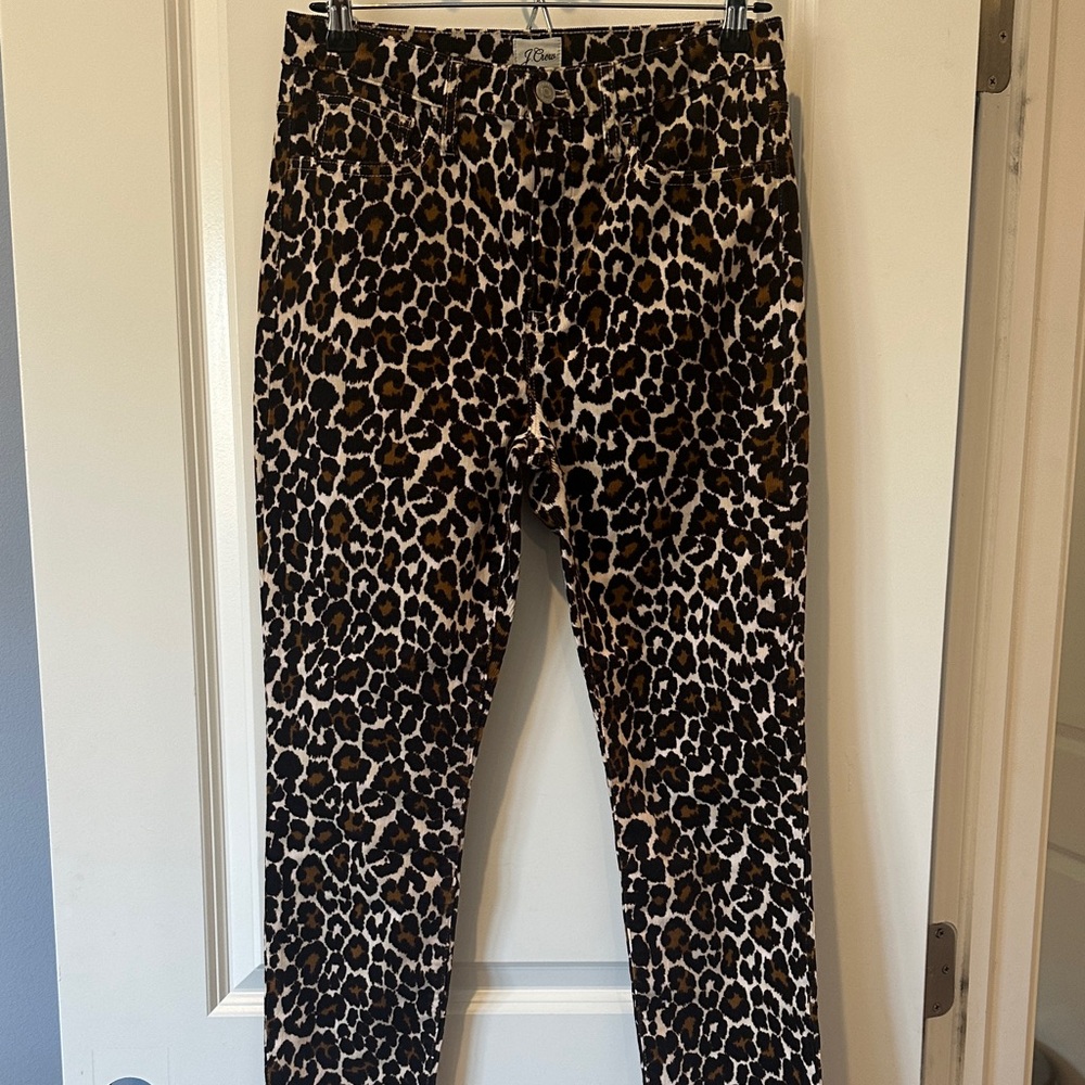J. Crew Brown Leopard Print Pants